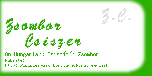 zsombor csiszer business card